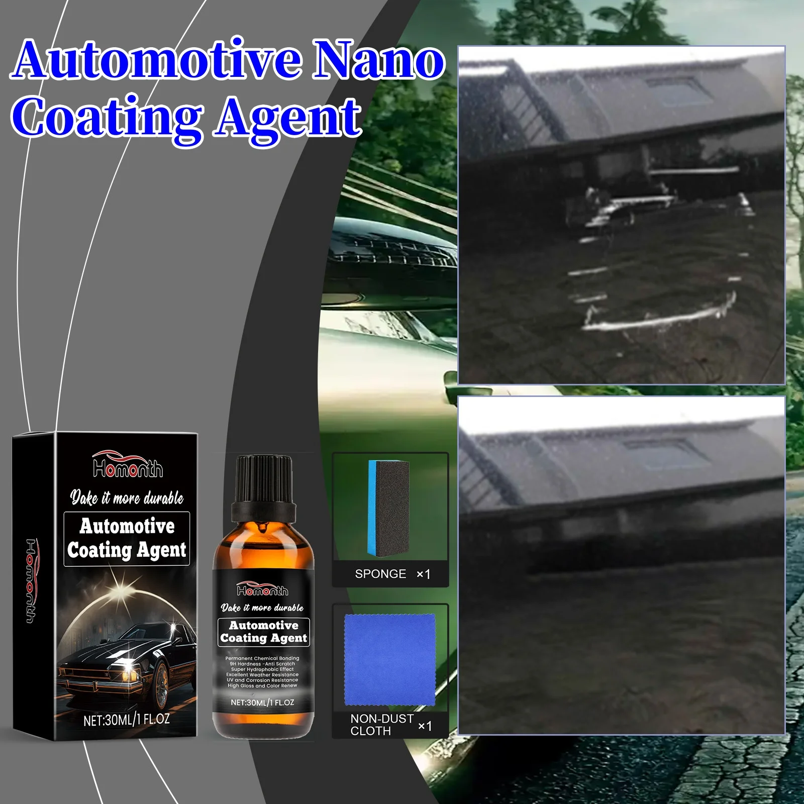 Homonth Car Nano Coating Agent Waterproof Anti-dirt Protective Paint Coating Agent Car Body Polishing Renovation Nano