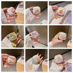 Cute Cartoon Clear Cover For Samsung Galaxy Buds FE Buds 2 Pro Live Buds2 Case Lovely Bracelet Funda For Samsung Buzz 2 Pro Case