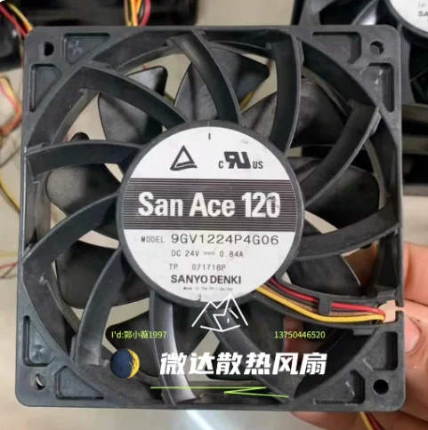 

SANYO DENKI 9GV1224P4G06 DC 24V 0.84A 120x120x25mm 4-Wire Server Cooling Fan