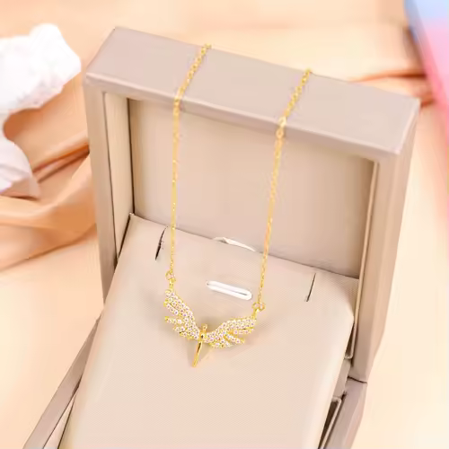New Creativity Angel Wings Unique Design Pendant Necklace Classic Accessories All-match Personality Clavicle Chain Charm Jewerly - Image 7