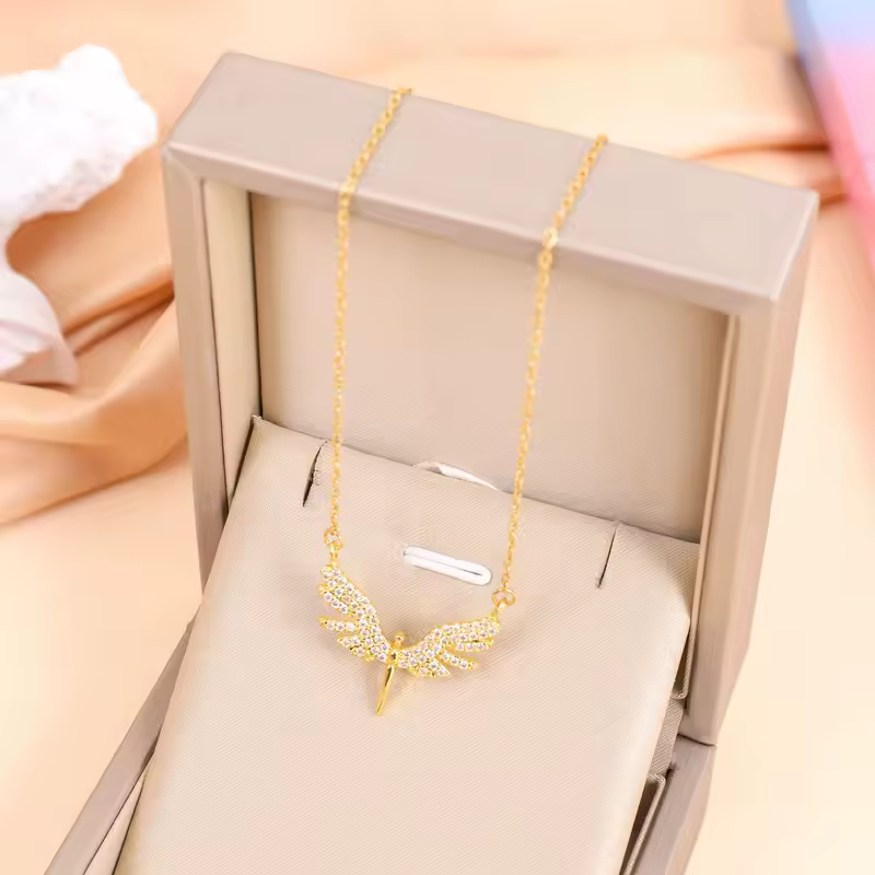 New Creativity Angel Wings Unique Design Pendant Necklace Classic Accessories All-match Personality Clavicle Chain Charm Jewerly - Image 7