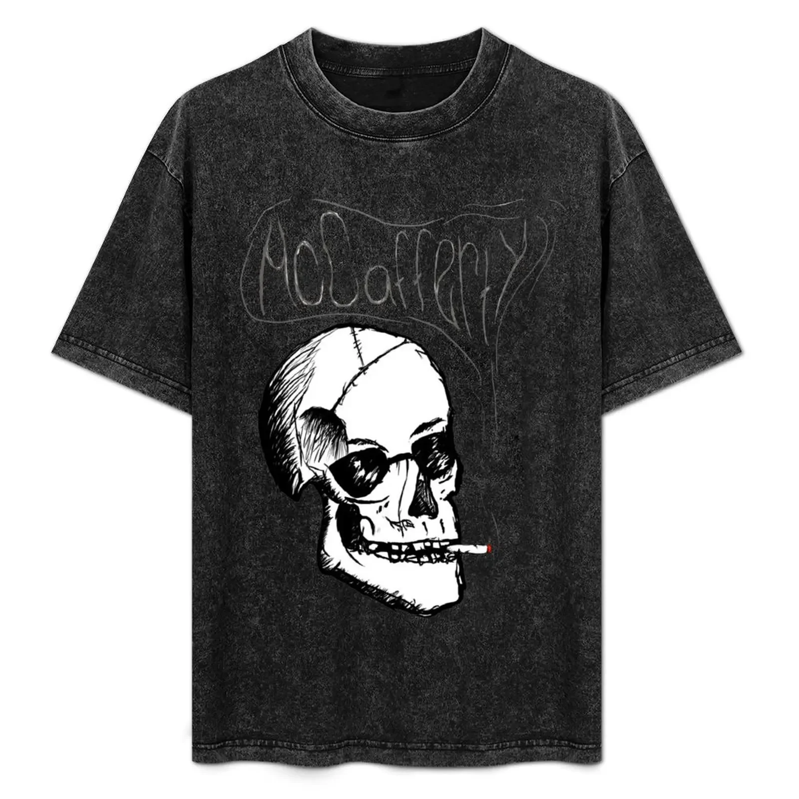 

McCafferty Smoking Skull T-Shirt t shirts with prints graphic t shirts for man T-Shirt