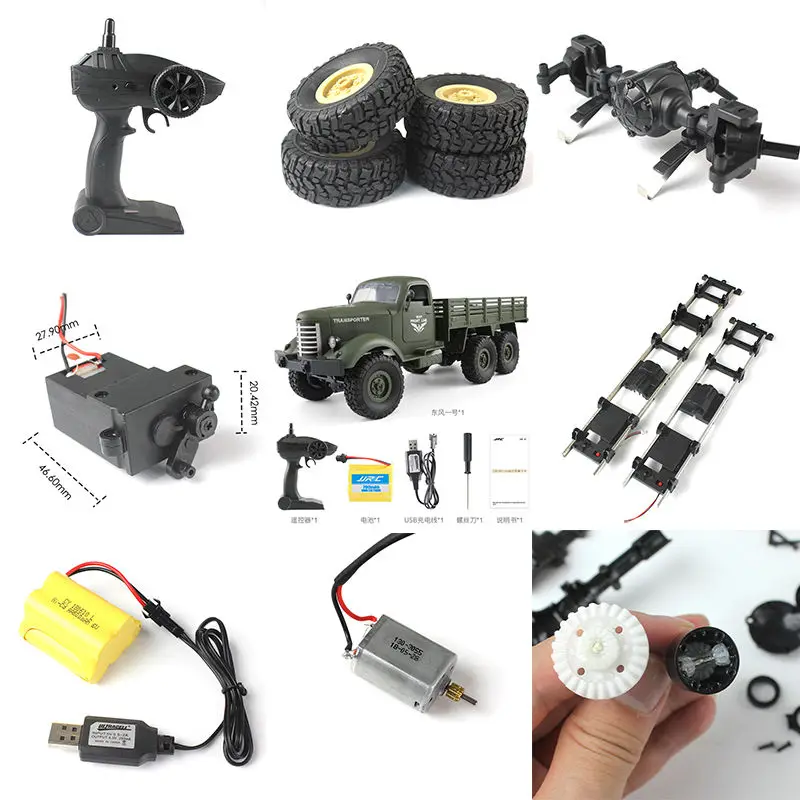 JJRC Q60 D826 RC Military Truck Complete DIY Assembly Modified Remote Control Vehicle General Original Spare Parts