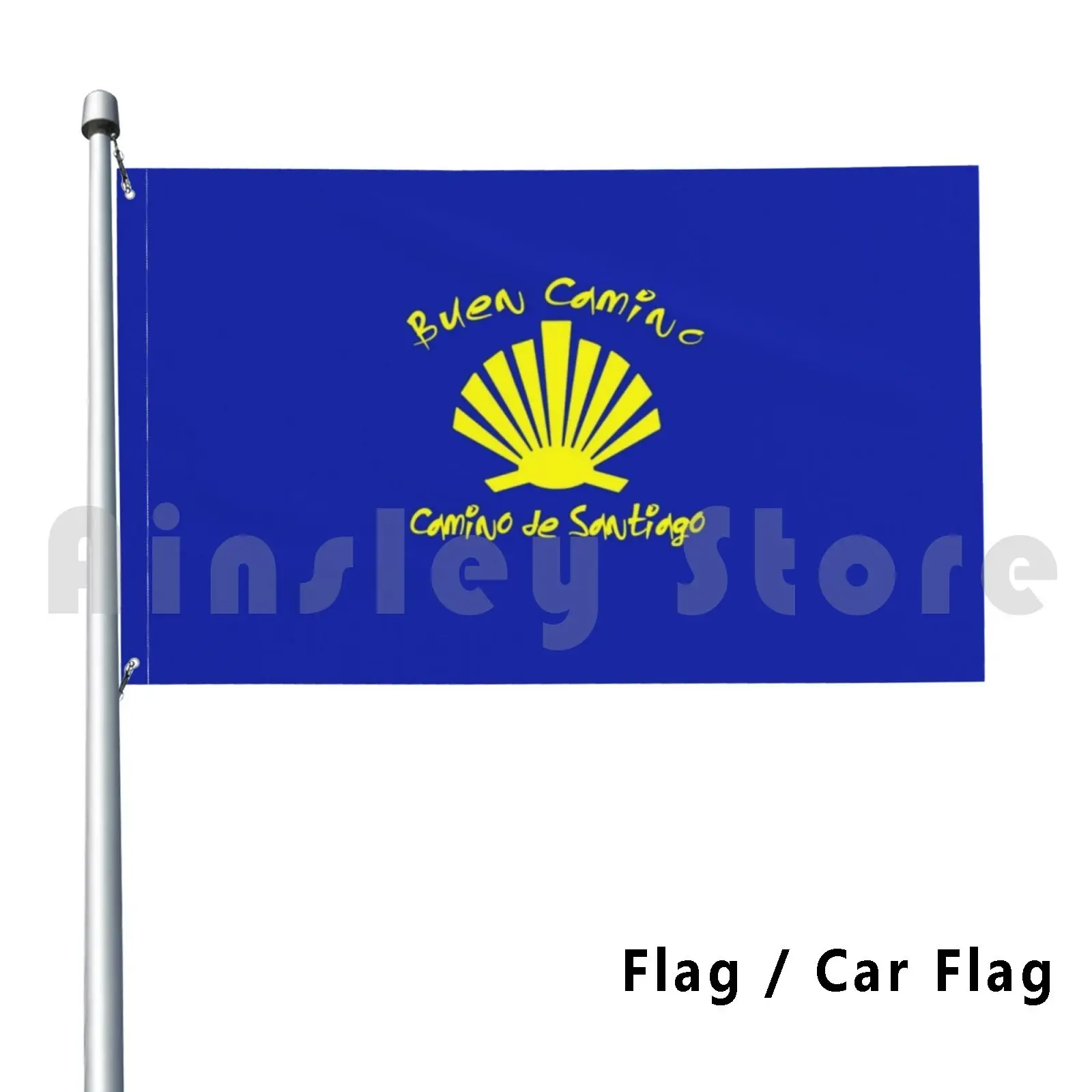 Buen Camino De Santiago. Compostela Peregrino Bandera Coche Bandera Divertida Camino De Santiago Camino España