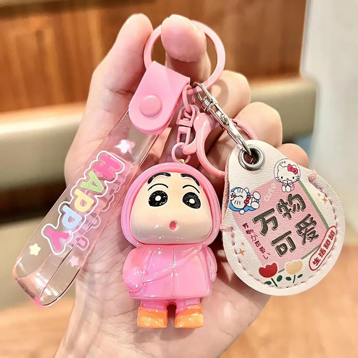 

Cute Raincoat Dress up Crayon Shin chan Keychain Cartoon Premium Book Bag Hanger Personalized Car Key Pendant