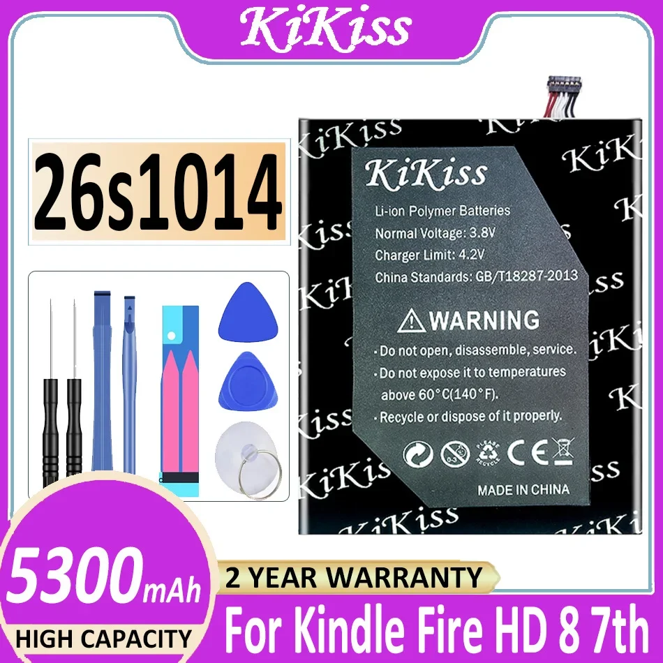 

5300mAh Battery 26s1014 for Amazon Kindle Fire HD 8" 7th Generation SX0340T 2017 Tablet Pad 58-000219 58000219 Bateria + Tools