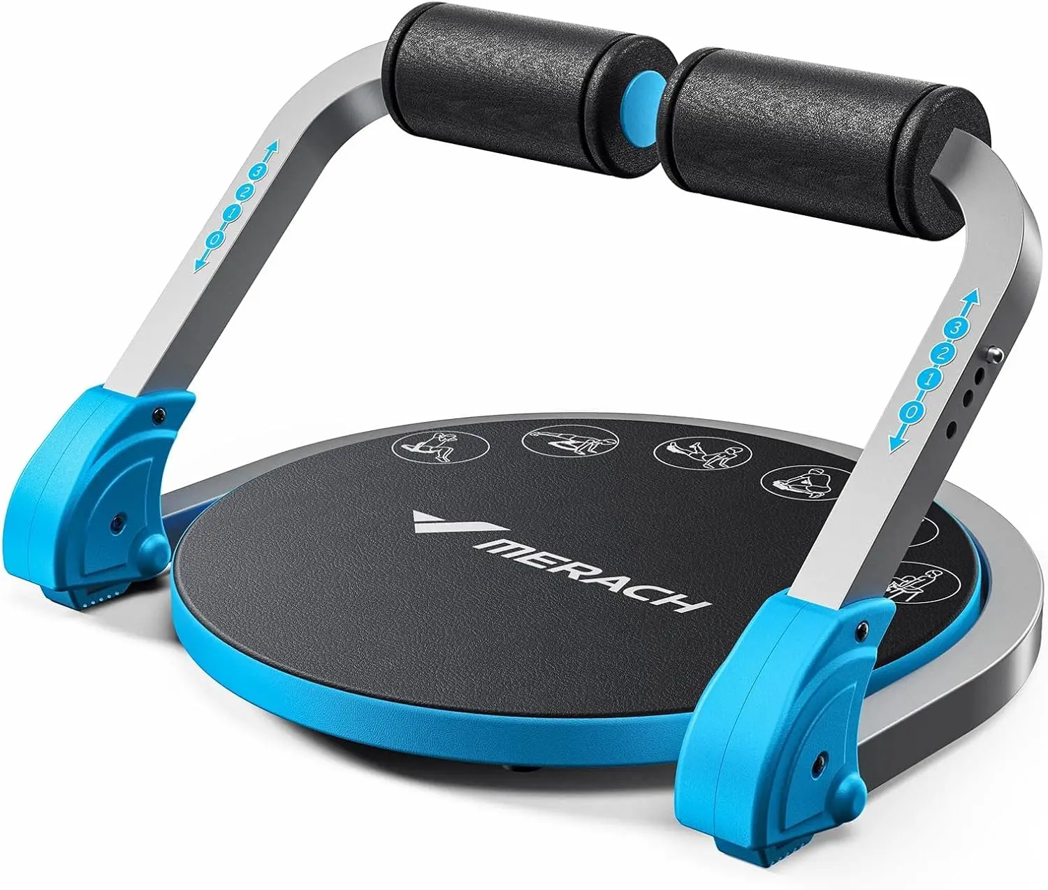 MERACH Ab Machine, Sit Up Exercise Equipment with 3 Adjustable Resistance Levels, Automatic Rebound Ab Crunch Machine for Core W