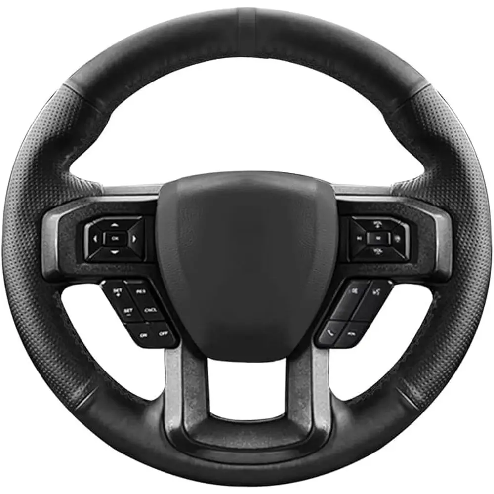 

Steering Wheel Cover Lace Up, Hand-Stitch on Wrap, Steering Wrap Compatible with Ford F-150 F-250 King Ranch/Lariat/XL/XLT/Limit