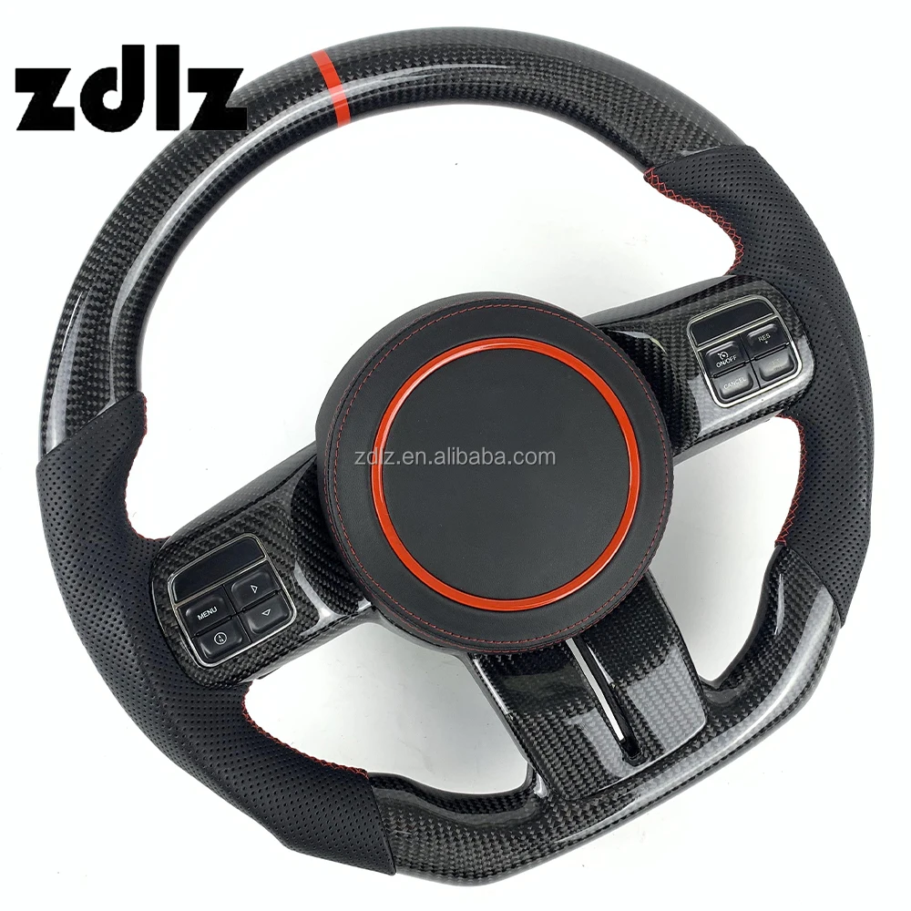 

Custom Carbon Fiber Steering Wheel For JEEP Wrangler JK JL 2015 2016 Gladiator Grand Cherokee Car Interior Accessories