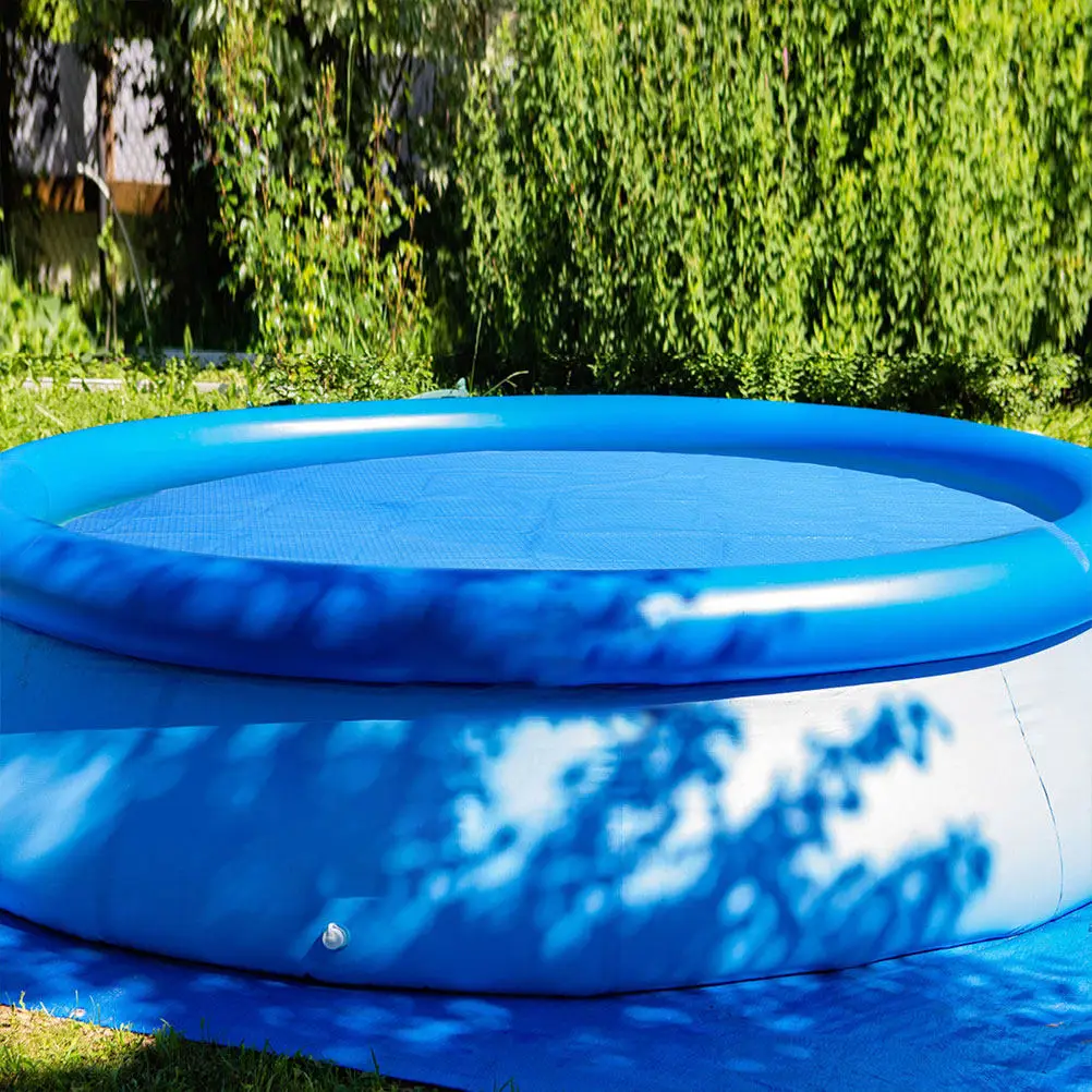 10 Foot Round Swimming Pool Cover Pe Insulating Solar Blanket for Heat Retention Evaporation Control Dirt Prevention Round Pool