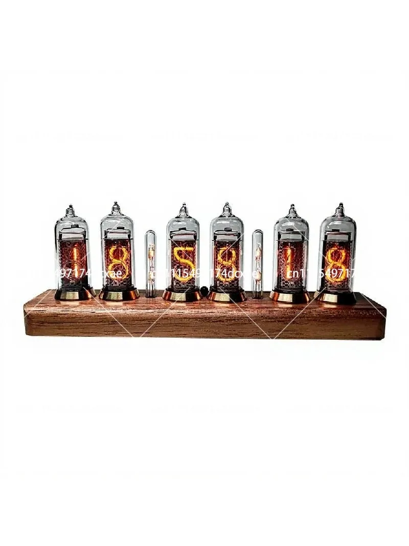IN14 Nixie Tube Clock Electronic Glow Tube with Dial Touch Button Control Home Decor Retro Style Timepiece