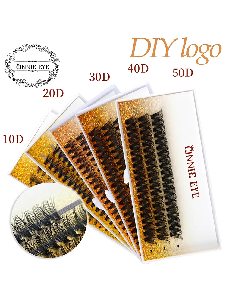 60 Bundles Einzelne Cluster Wimpern Fertig Volumen Fan Lash Bündel Make-Up Werkzeuge Drop Schiff – Detail 6