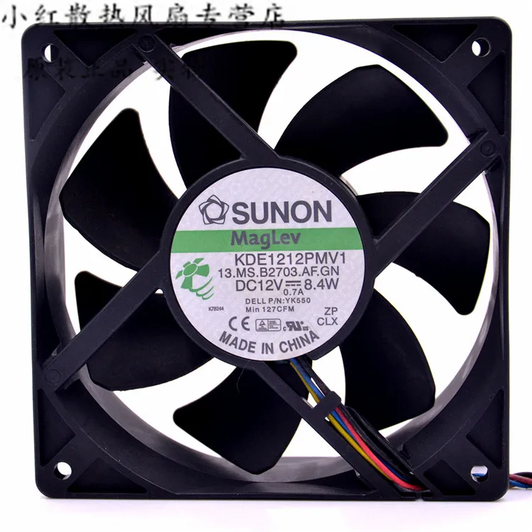 

SUNON KDE1212PMV1 DC 12V 8.4W 120x120x38m 4-Wire Server Cooling Fan