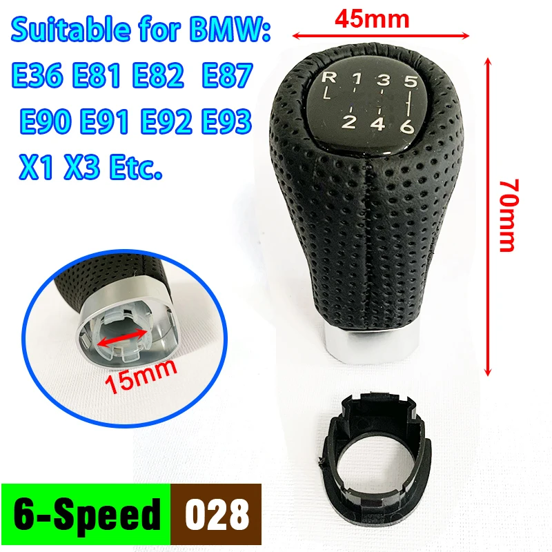 Fit For BMW Gear Stick Shift Knob Gear 5 6 Speed Shift Knob E87 E82 E36 E90 E46 E34 Z3 E60 E30 Etc.BMW Models Transmission Knob