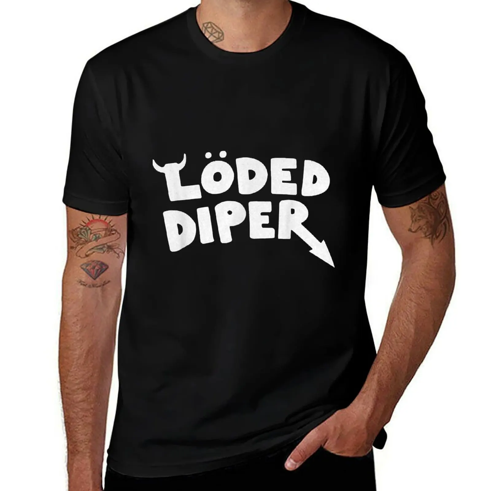 Loded Diper T-Shirt Comfortable Workout Short Sleeve Shirt T-Shirt