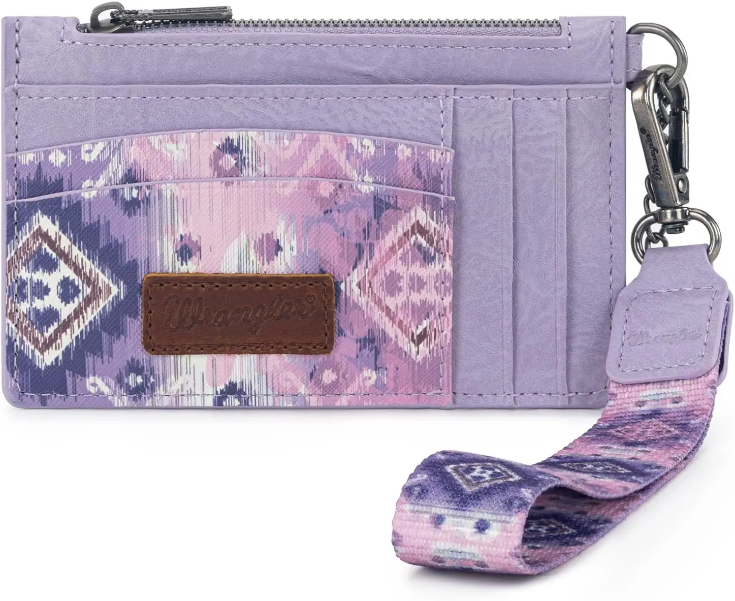 

Тонкий RFID-кошелек Aztec с брелоком и ремешком на запястье — 6 отделений для карт, отделение для монет, для женщин, компактный дизайн