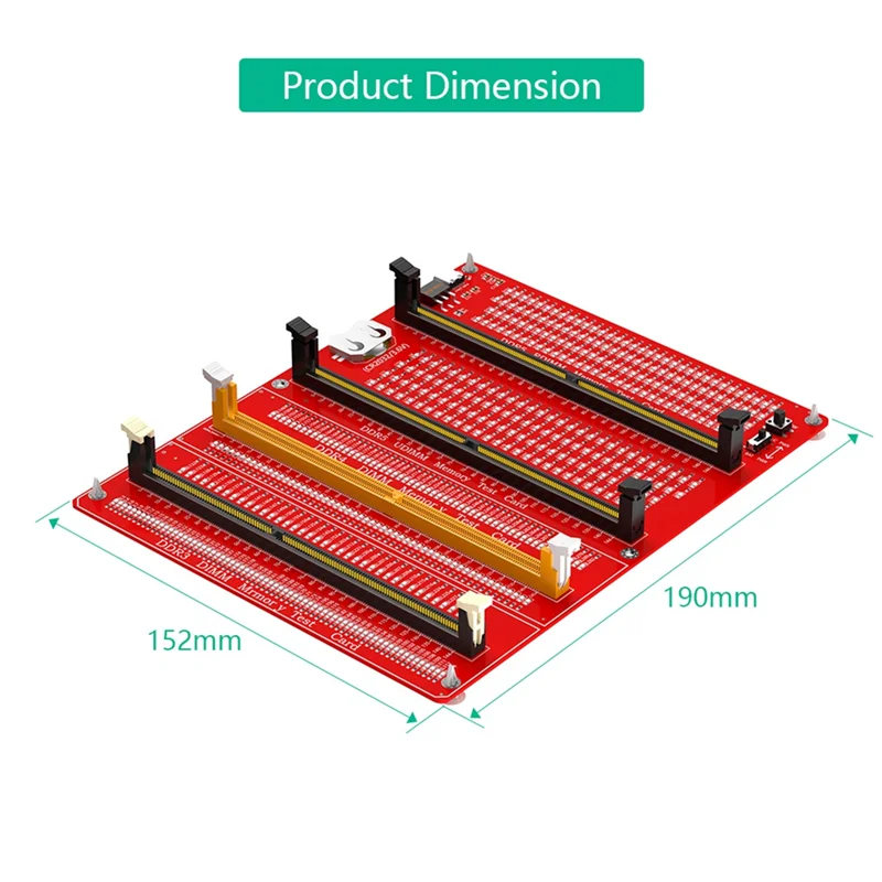 3CGRO-3 In 1 Combo DDR3/4/5 RDIMM/UDIMM Memory Tester, Desktop Computer DDR3/4/5 Memory Test Card With LED Indicator