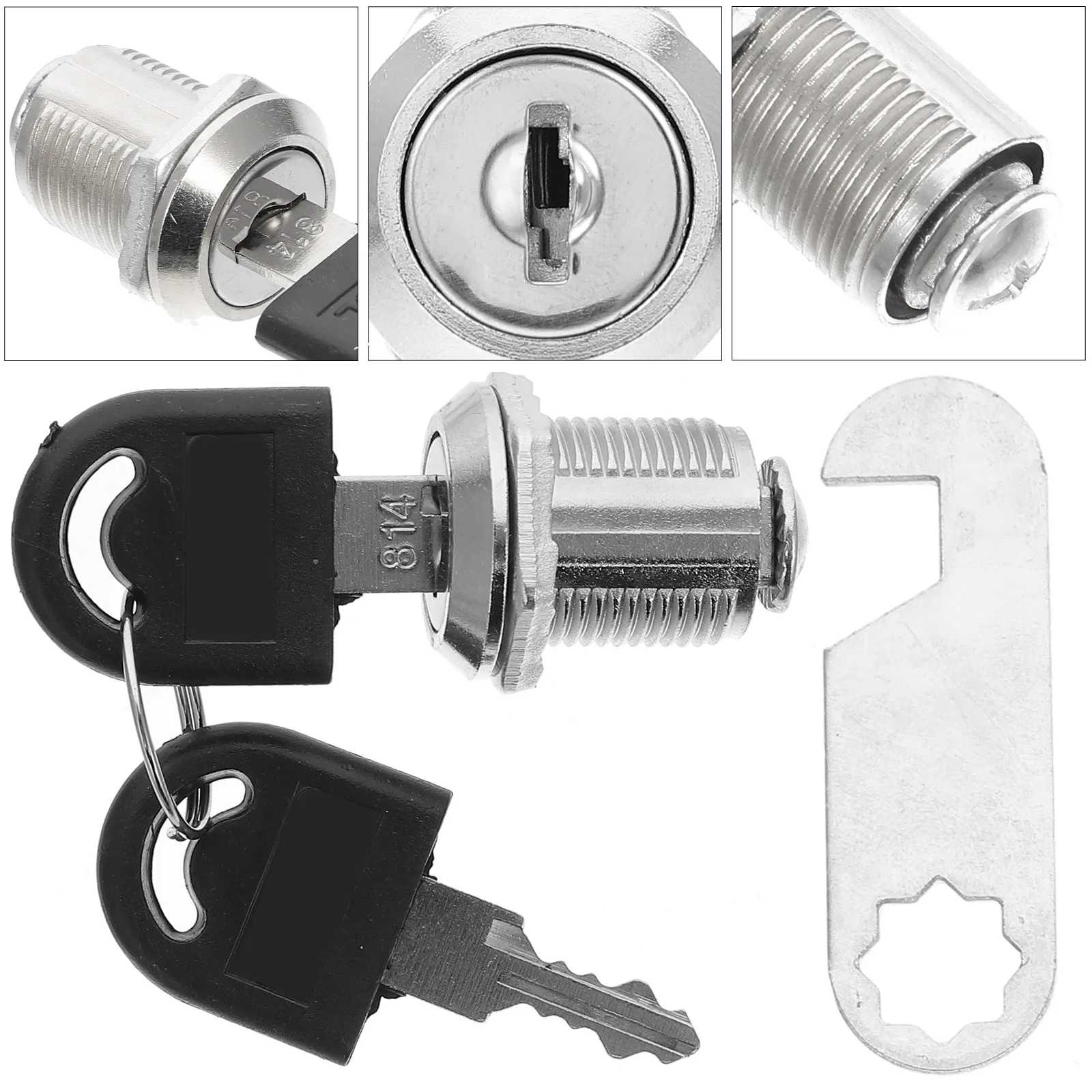 4Pcs Professional Cam Lock Zinc Alloy for Desk Drawers Cabinets Tabletop Showcases Rv Doors Secure Files Box Home Office Lock