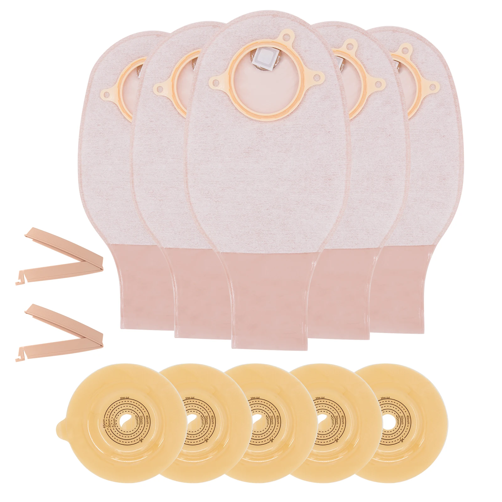 Manufacture Medical Disposable Ostomy Bag Two Pieces Colostomy Bag  Reusable Stoma Colostomy Bags Ostomy Drainable Pouch