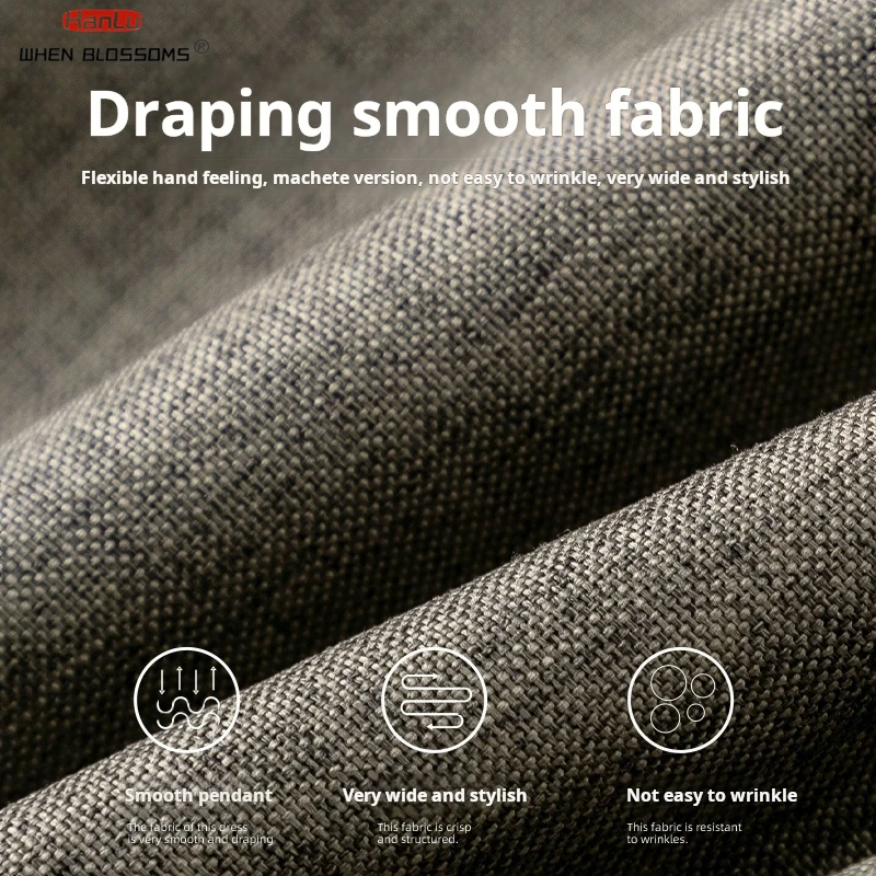 HANGLU 2025 Pantalones plisados cruzados para hombre, corte relajado, pierna recta, ropa de calle Vintage, pantalones casuales de oficina