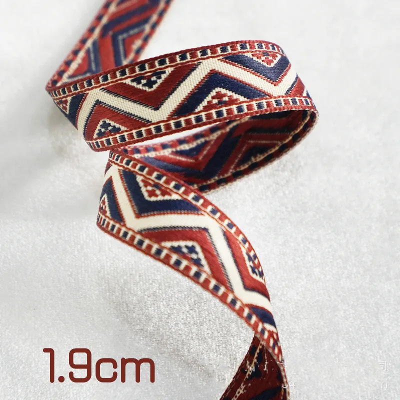 1 Yards Ethnic Jacquard Embroidery Webbing Garment Bag Decorative Lace Clothing Accessories