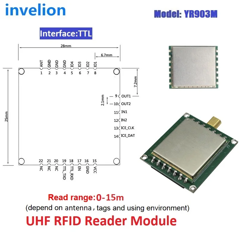 POE TCP/IP Small Uhf Rfid Module EPC Class 1 Gen2 ISO18000-6c Embedded System RFID Reader UHF Module With Free SDK Demo