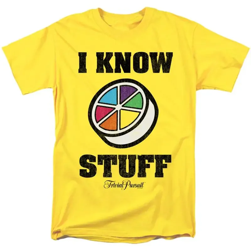 TRIVIAL PURSUIT I KNOW STUFF Licensed Adult Men's T shirt SM 3XL