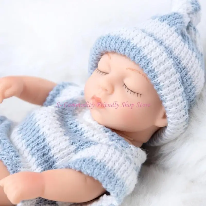 85ee 7in Symulacja lalka dziewczynka lalka Oczy Close Life jak Reborns, które wygląda prawdziwe