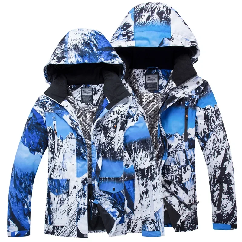 Couples ski suit windproof, waterproof, breathable and warm