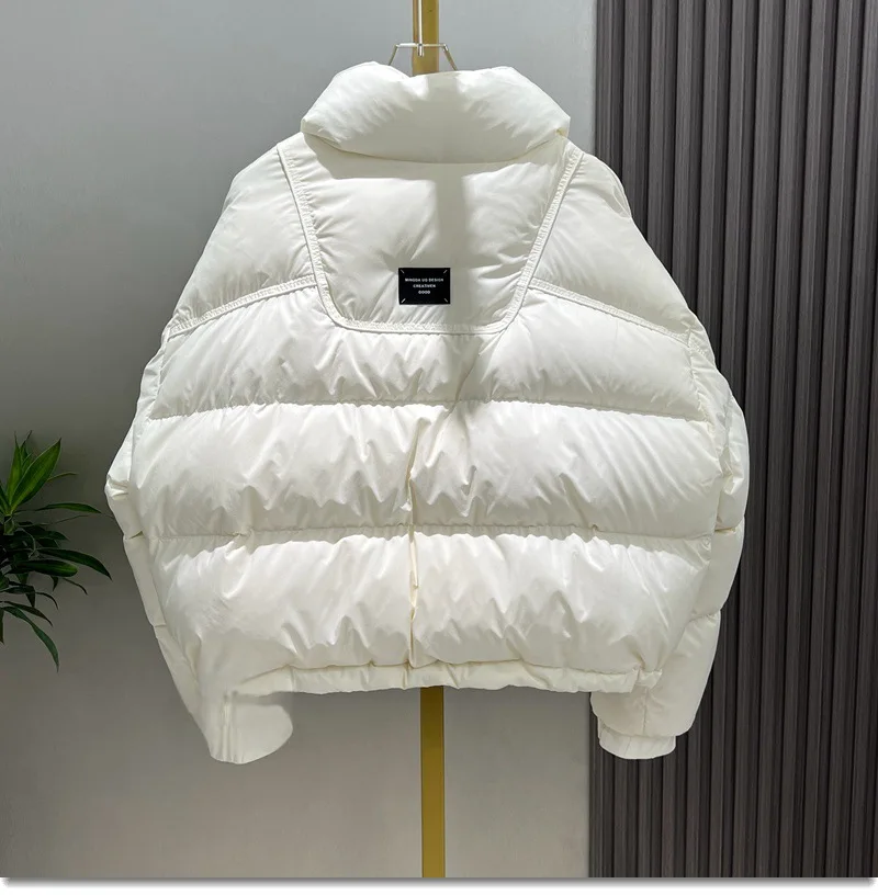 Korean Style Cotton-padded Coats Women Winter Stand Collar Chic Pockets Warm Down Cotton Jackets Fashion Drawstring Short Tops