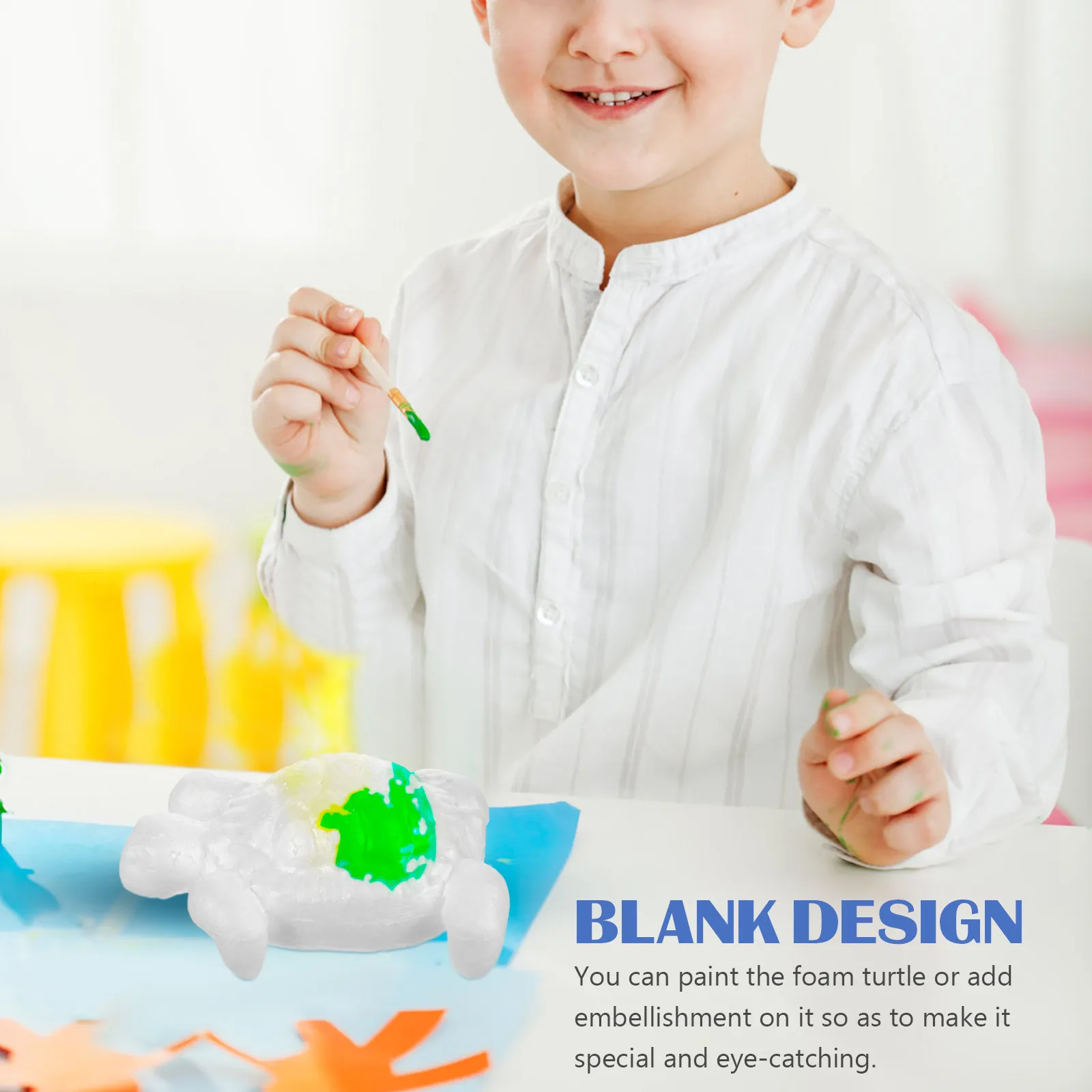 

Набор из 5 штук: Непокрашенные пенопластовые шары в форме черепах для поделок, художественных проектов, праздничных украшений и рукоделия