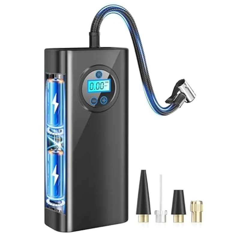 

Tire Inflator Portable Air Compressor-Portable Air Compressor For Car,Digital Tire Pressure Gauge,Electric Air Pump