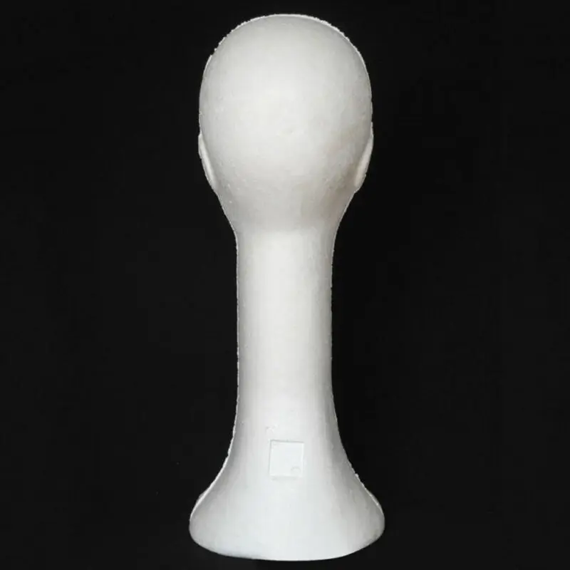 Unisex Styrofoam Head Foam Mannequin Head Model Long Neck Bubble Wig Hat Necklace Display Stand