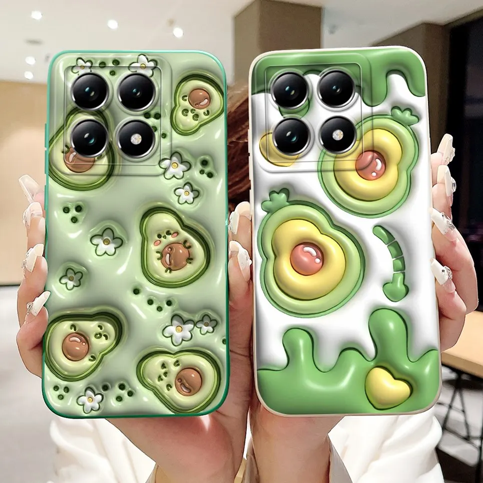 Fashion Painting Back Cover For Xiaomi Mi 14t Pro Phone Coques Marble Avocado Moon Night Gothic Soft Back Covers Xiaomi 14tPro