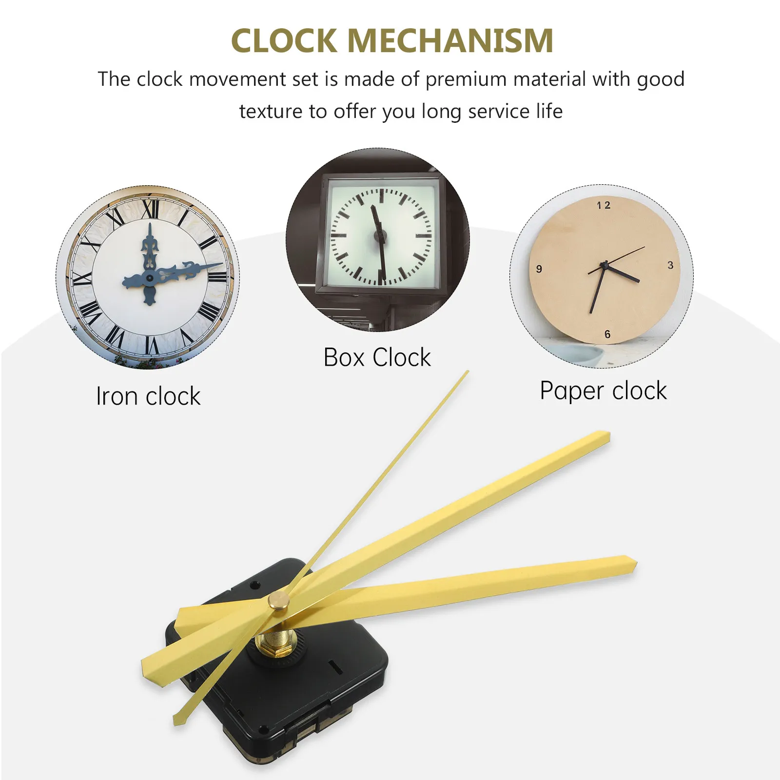 Accessory 3d Wall Clock Replacement Mechanism Movement Small Hands Silent Quiet view 5