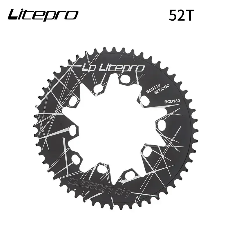 Litepro 130BCD Chainring 110bcd Oval MTB Chainring 52/54/56/58/60T Chain Ring for Brompton Folding Bike Crankset Bicycle Parts