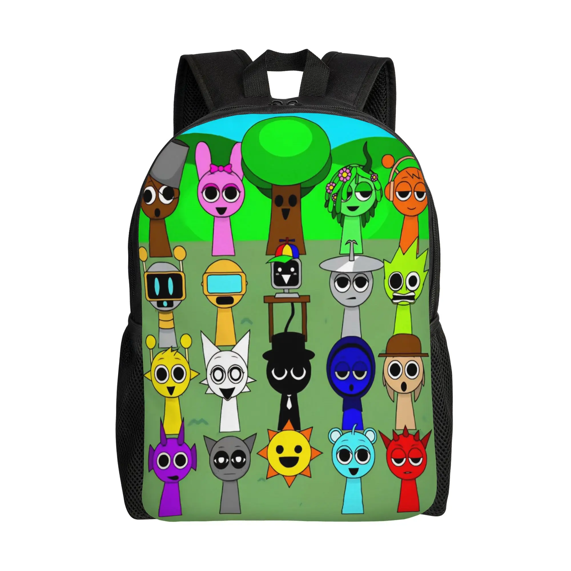 

Music Sprunki Game Cool Backpack Outdoor Student Business Daypack for Men Women Laptop Computer Shoulder Bag