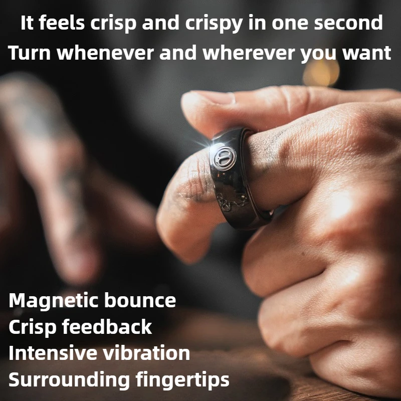 LAUTIE – anneau à cliquet magnétique mécanique IEDC, décompression du bout des doigts en métal, jouet de bureau, cadeau