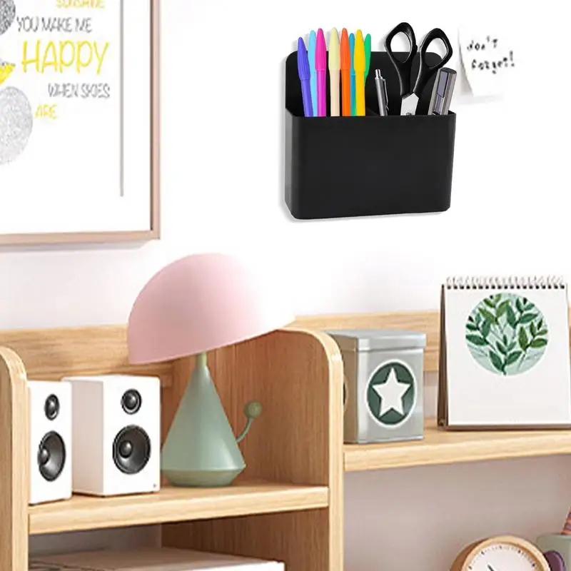 Magnetic Pen Holder Magnetic Cup Locker Organizer Fridge Pen Holder With Strong Magnets Dry Erase Marker Storage Holder