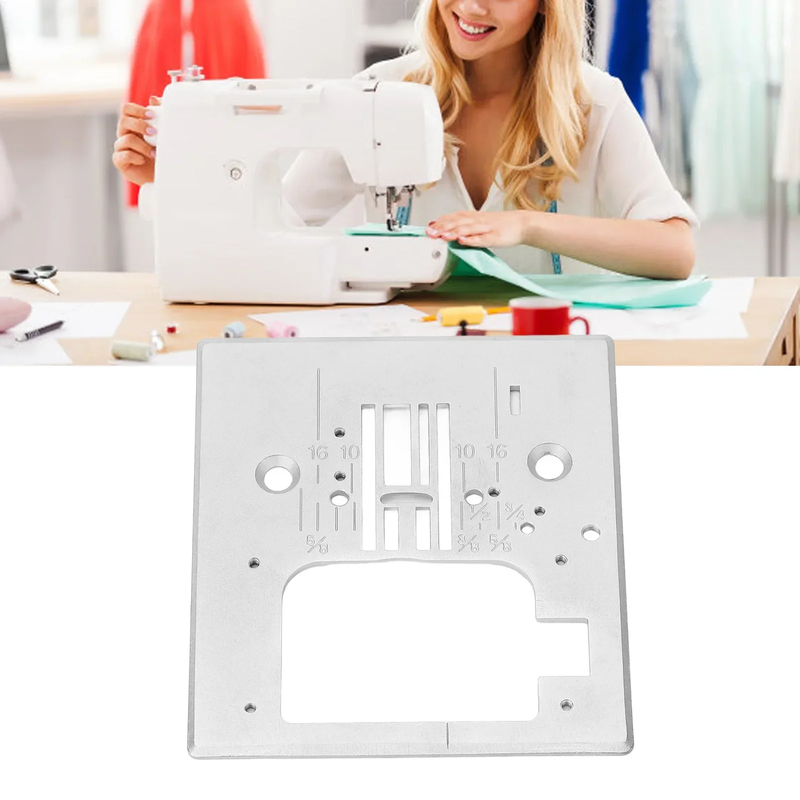 Sewing Machine Needle Plate 7.6x8.4cm Steel Needle Throat Plate For Singer 7256 7258 7285Q S800 Experience 400