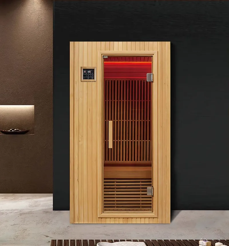 Infrared Full Spectrum Electric Solid Wood Sauna With Computer Control Panel Outdoor Infrared Sauna And Indoor Use For 2 Person