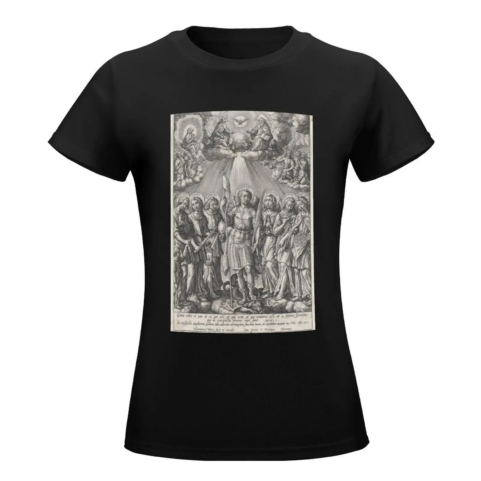 The Seven Archangels 1570–1619 Hieronymus Jerome Wierix T-Shirt Blouse aesthetic clothes Woman clothes