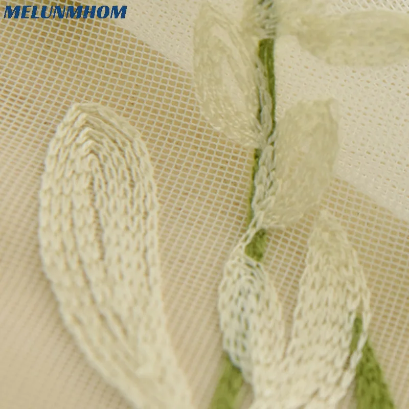New Arrival Promotion Woven Cortina Rice Spike Tulle for Living Room Screens Gauze Yarn Sheer Curtain for Bedroom Custom