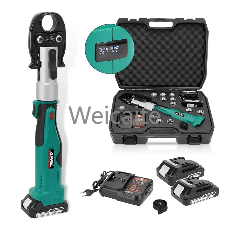 CH-300 High Power Hydraulic Mini Battery Powered Crimping Li-ion Batteries Cable Press Rechargeable Tool Range 10-300mm2