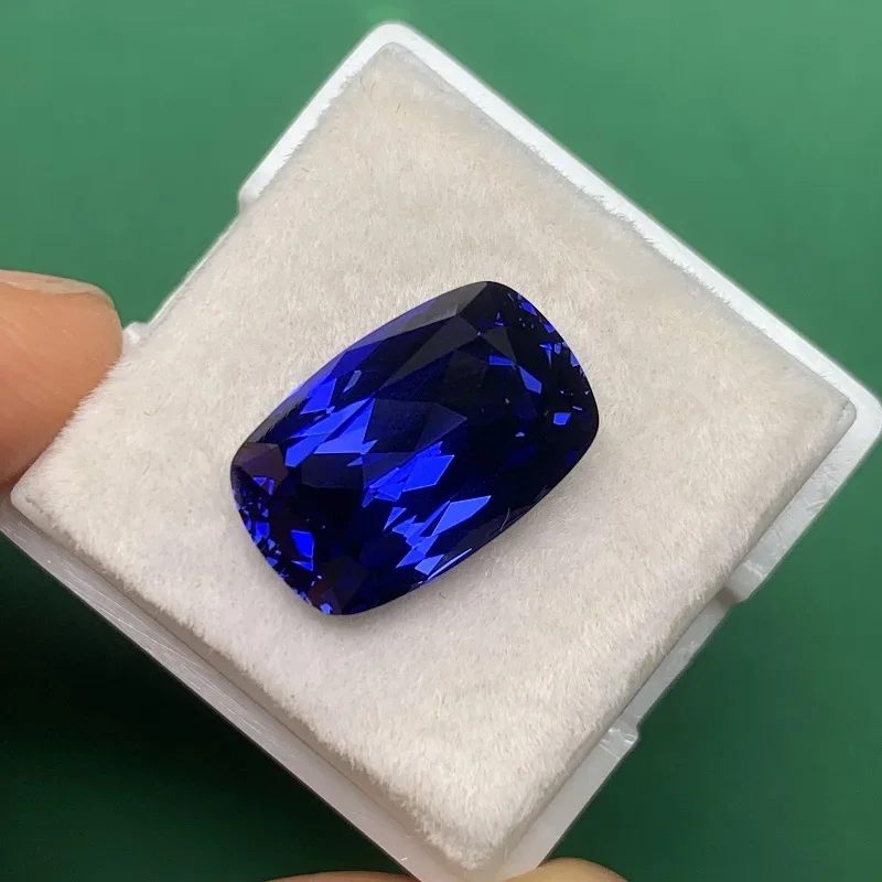 Imagem -05 - Ruif Única Boa Qualidade Royal Blue Almofada Lab Grown Safira 9.5x14.5 mm 9.95ct Gemstone para Fazer Jóias Finas