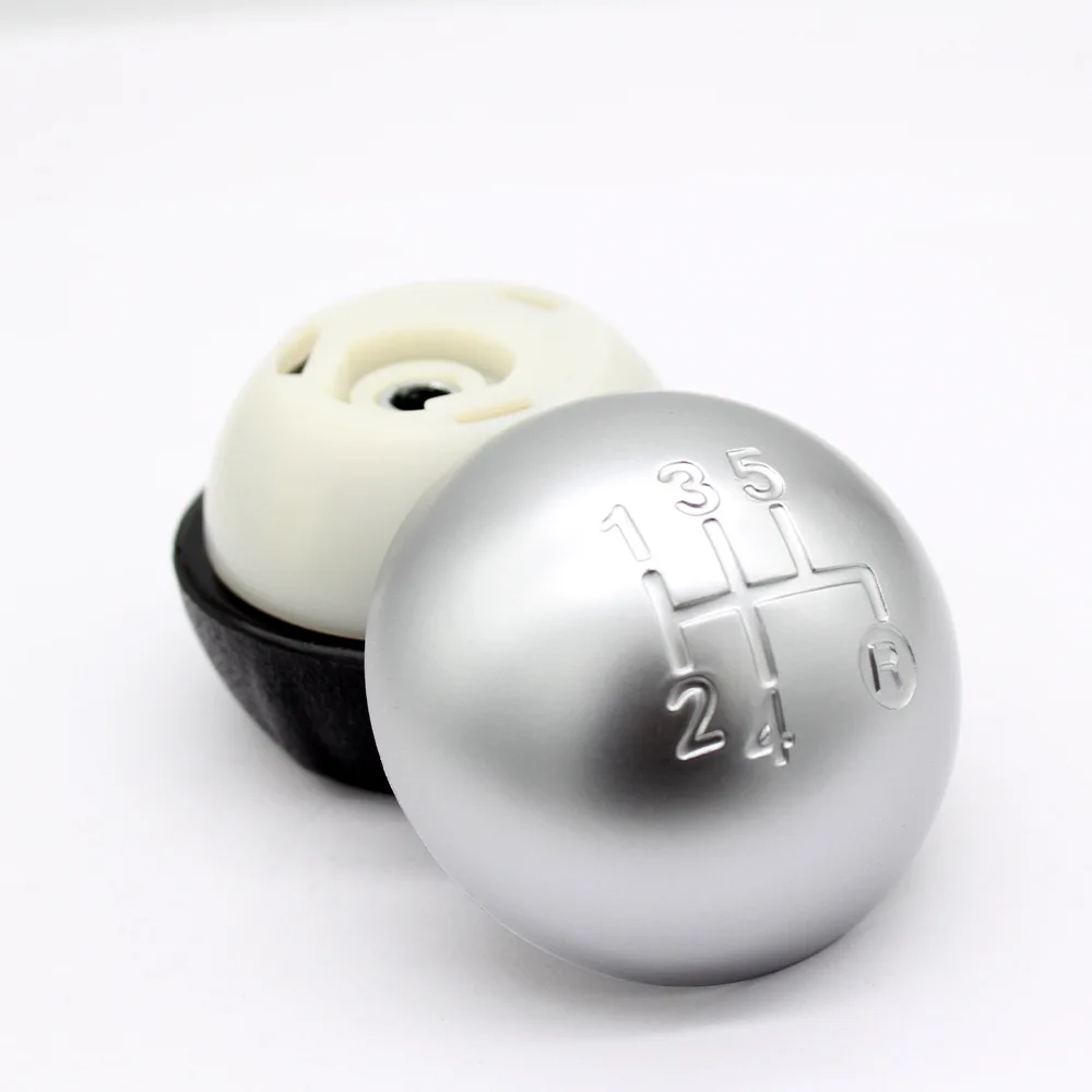 

For Fiat 500C 5-speed Matte Silver Gear Lever Handball 1pcs