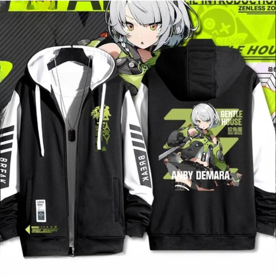 

Game Zenless Zone Zero 3D Print Zip Up Women/Men Hoodie Sweatshirt Streetwear Hip Hop Anby Demara Cosplay Zipper Hooded Jacket