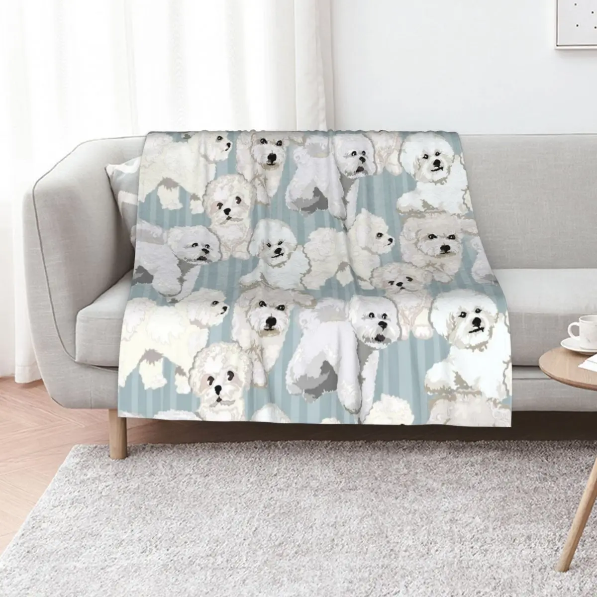 Bichons Bichons Throw Blanket Extra Large Throw Decorative Sofas Thins Luxury Brand Personalized Gift Quilt Blankets