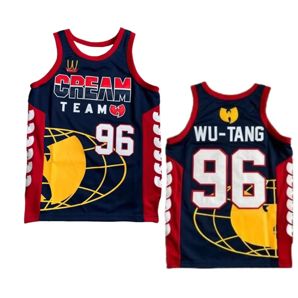 Wu-Tang Clan #96 Unisex Basketball Jersey Vest, Men Women Y2k Hip-hop Style Sleeveless Breathable Streetwear Mesh Vest T-Shirt