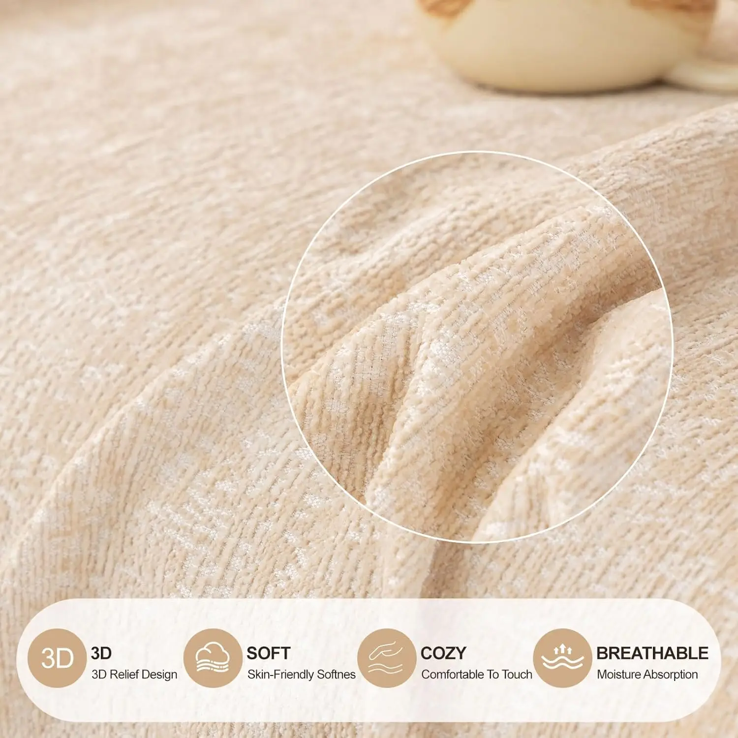 

Stacypik прочный бежевый чехол для дивана в стиле бохо, чехол для дивана на 3-х подушек, чехол для дивана, жаккардовая защита для мебели для жизни